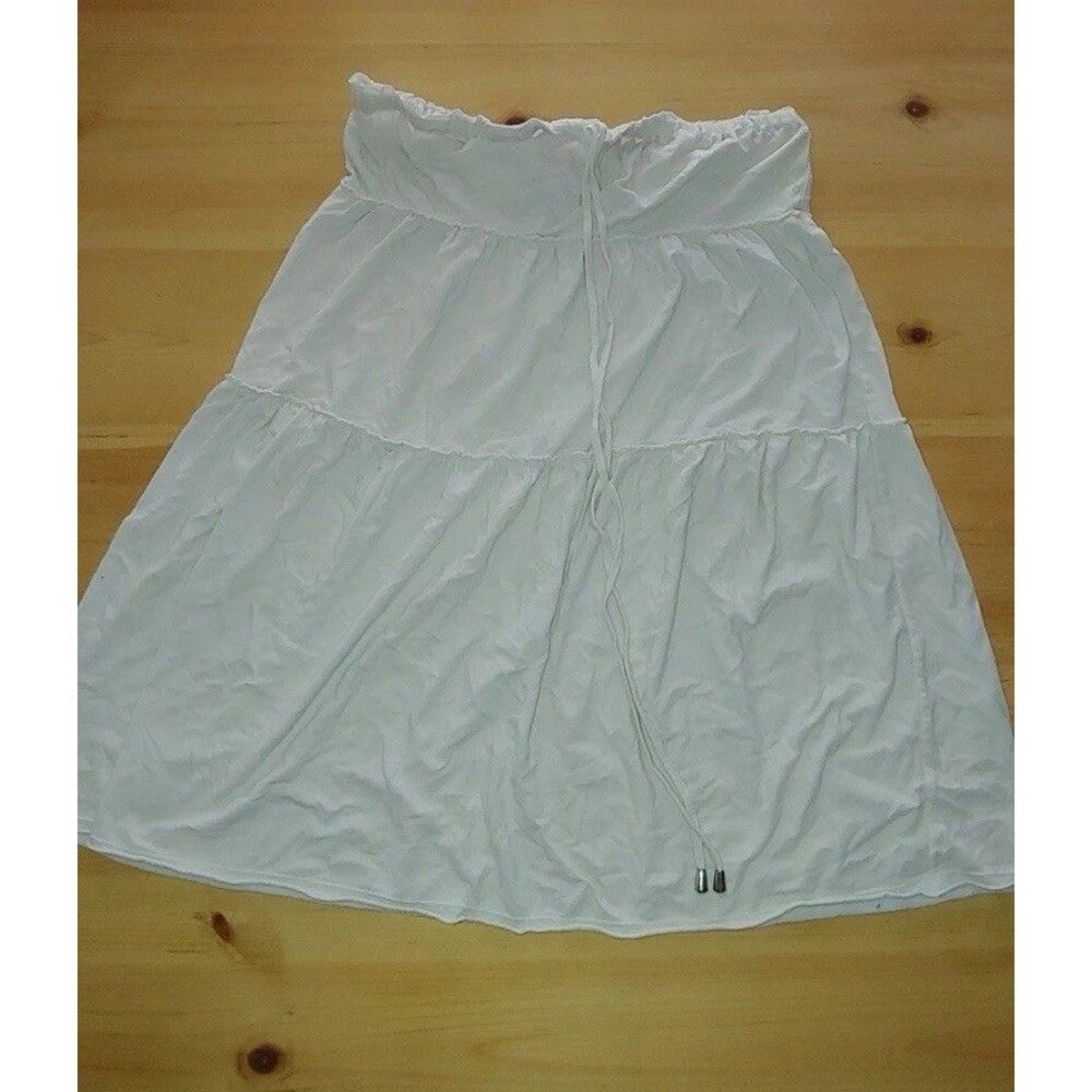 Gap Women’s Size Large White Drawstring Swimsuit Cover Dress